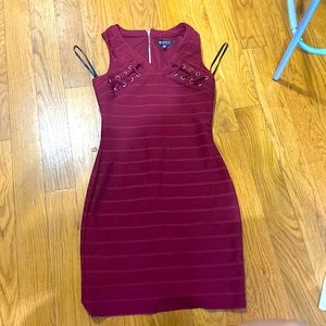 Wine color dress size 2